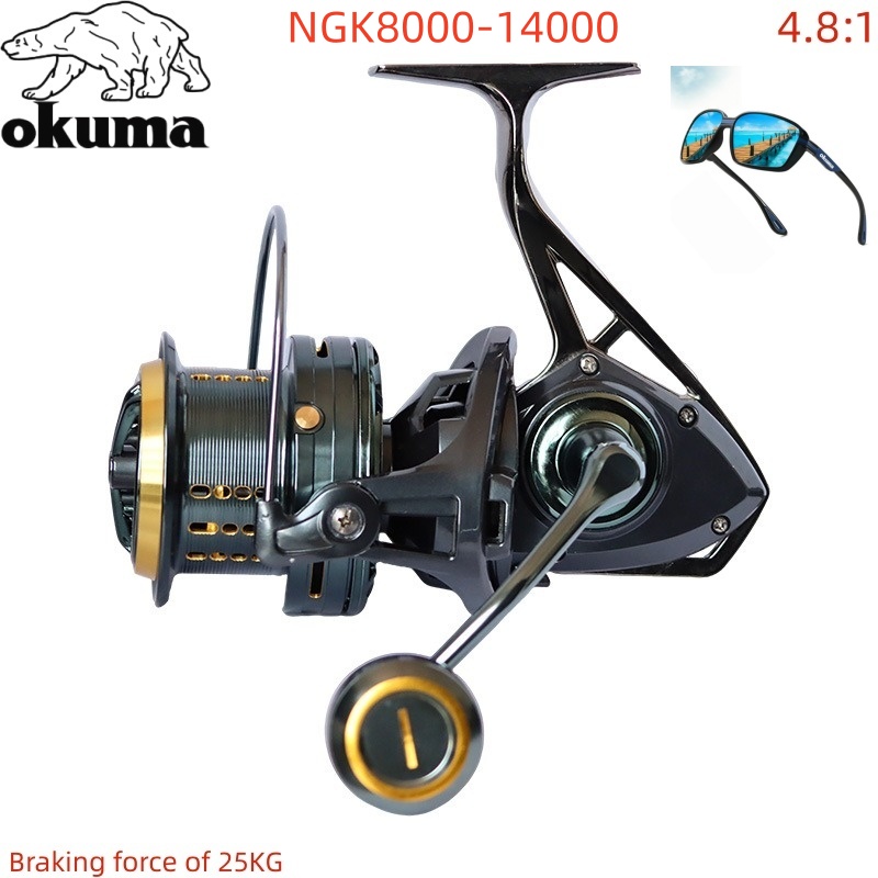OKUMA Fishing Reel 8000-14000  - đánh giá và giá Daiwa Reel Bg