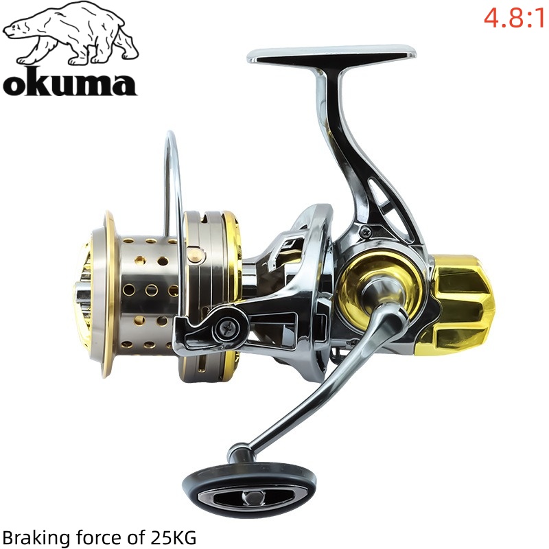 OKUMA Fishing Reel 8000-14000  - đánh giá và giá Daiwa Reel Bg